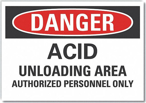 Danger Sign 7 in x 10 in Non-PVC Polymer
