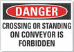 Conveyor Safety Lbl 3.5x5in Polyester