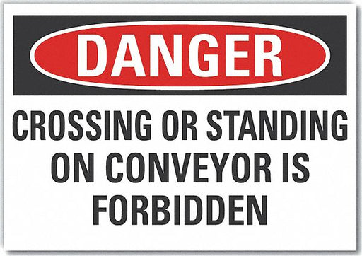 Danger Sign 7 in x 10 in Non-PVC Polymer