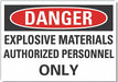 Explosive Mtrl Danger Rflct Lbl 10x14in
