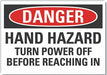 Machine Operat Danger Rflct Lbl 10x14in