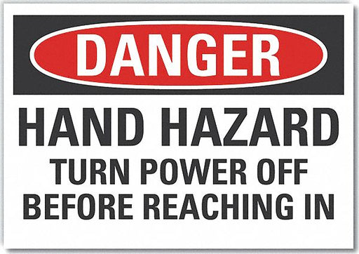 Danger Sign 7 inx10 in Non-PVC Polymer