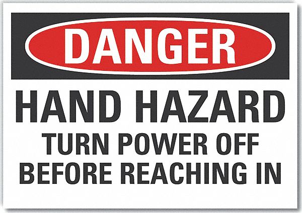 Machine Operation Danger Lbl 7x10in
