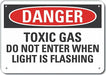 Toxic Mtrl Danger Sign 7x10in Plastic