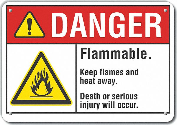 Danger Sign 7 in x 10 in Aluminum