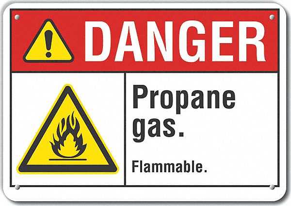 Danger Sign 7 in x 10 in Aluminum
