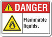 Rflct Flamm Liquid Danger Sign 10x14in