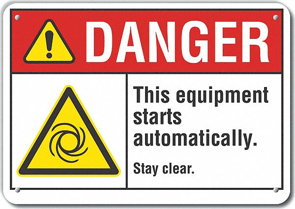 Mach Operation Danger Sign 10x14in Alum