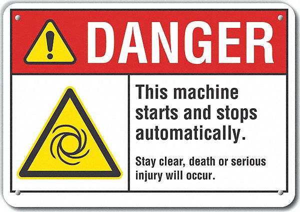 Danger Sign 7 in x 10 in Aluminum