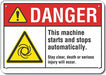 Danger Sign 7 in x 10 in Aluminum