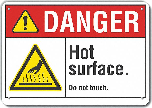 Danger Sign 7 in x 10 in Aluminum