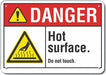 Danger Sign 7 in x 10 in Aluminum