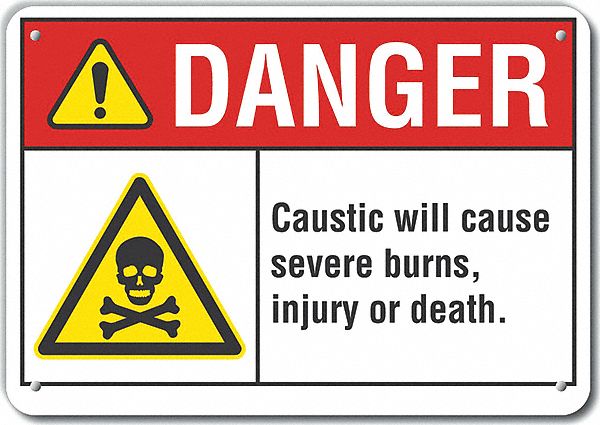 Danger Sign 7 in x 10 in Aluminum