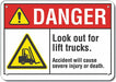 Danger Sign 7 in x 10 in Aluminum