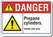 Alum Propane Danger Sign 10x14in Alum