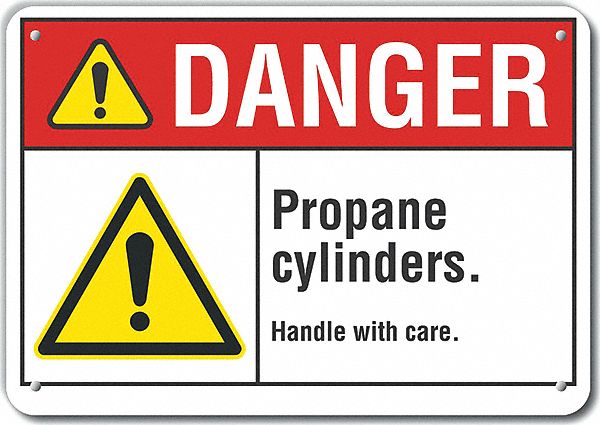 Danger Sign 7 in x 10 in Aluminum