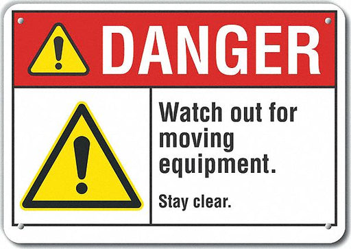 Accident Prevention Danger Sign 10x14in