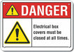 Rflct Elec Panel Dangr Sign 10x14in Alum