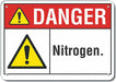 Rflct Nitrogen Danger Sign 7x10in Alum