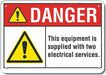Rflct Elec Hzrd Danger Sign 7x10in Alum
