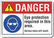 Rflct Eye Danger Sign 7x10in Aluminum