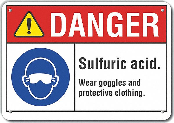 Plastic Eye Danger Sign 7x10in Plastic