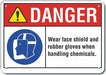 Rflctv Eye Hand Danger Sign 10x14in Alum