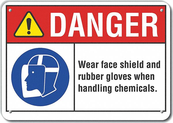 Rflctv Eye Hand Danger Sign 10x14in Alum