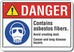 Rflct Asbestos Danger Sign 10x14in Alum