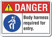 Danger Sign 7 in x 10 in Aluminum