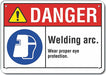 Danger Sign 7 in x 10 in Aluminum