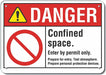 Rflctv Confined Space DangerSign 10x14in