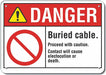 Danger Sign 7 in x 10 in Aluminum