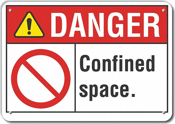 Danger Sign 7 in x 10 in Aluminum