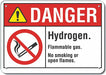 Rflctv No Smoking Dangr Sign 10x14in Alu