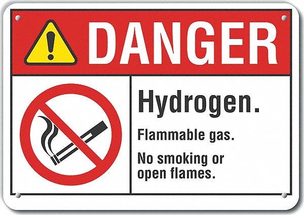 No Smoking Danger Sign 10x14in Plastic