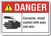 Rflctv Corrosive Mtrl Dangr Sign 10x14in