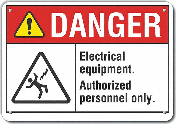 Elec Equipmt Danger Sign 7x10in Plastic