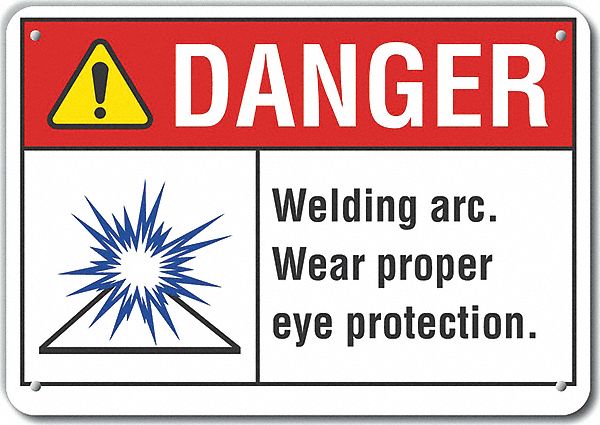 Danger Sign 7 in x 10 in Aluminum