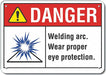 Rflct Eye Danger Sign 7x10in Aluminum