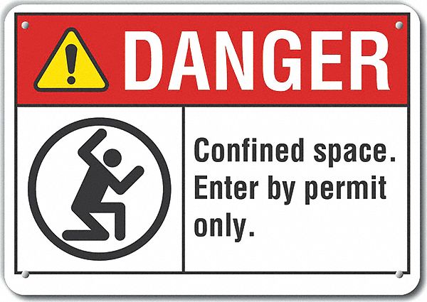 Danger Sign 7 in x 10 in Aluminum