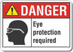 Rflct Eye Danger Sign 10x14in Aluminum