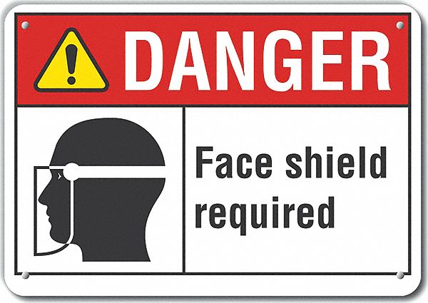 Danger Sign 7 in x 10 in Aluminum