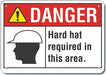 Rflctv Hard Hat Danger Sign 10x14in Alum