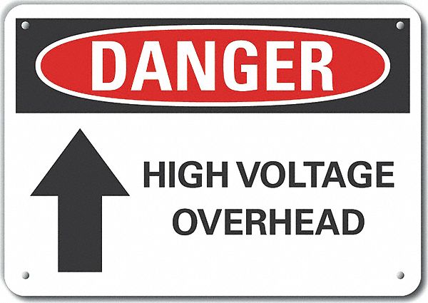 Danger Sign 7 in x 10 in Aluminum