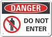 Danger Sign 7 in x 10 in Aluminum