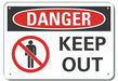 Alum Keep Out Danger Sign 7x10in Alum
