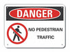 Danger Sign 7 in x 10 in Aluminum