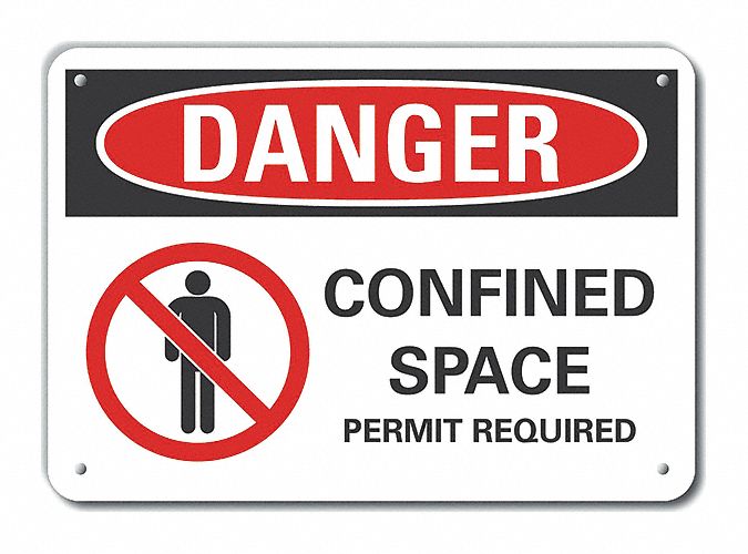 Danger Sign 7 in x 10 in Aluminum