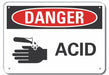 Alum Acid Danger Sign 7x10in Alum